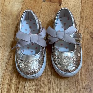 Carters gold glitter dress shoes